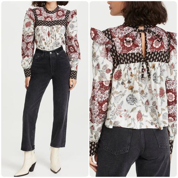 Alix of Bohemia Madeline Patchwork Top - Picture 1 of 16